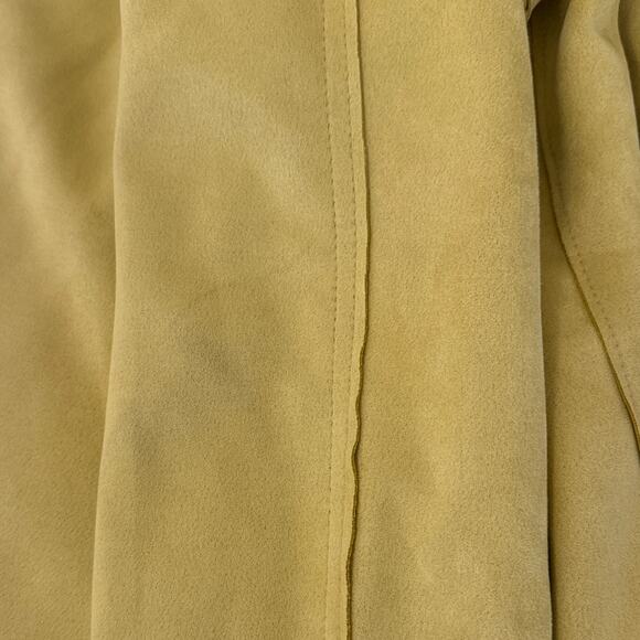 Philosophy Faux Suede Open Front Moto Style Jacket Yellow Size S - Picture 11 of 11